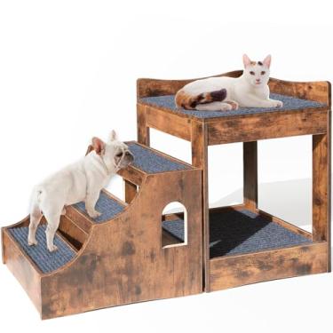 Imagem de Beliche supergrande para cães e gatos, poleiro de janela com escadas, sofá para cama, casa, uso interno (médio)