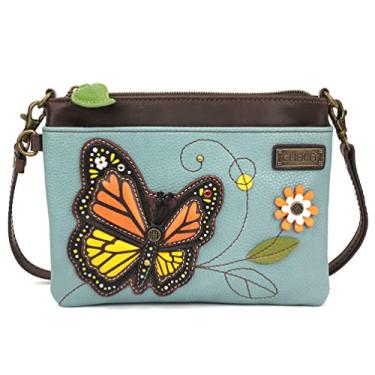 Imagem de CHALA Mini tiracolo/bolsa com alça conversível elegante, compacta e versátil, Borboleta monarca - azul, tamanho �nico