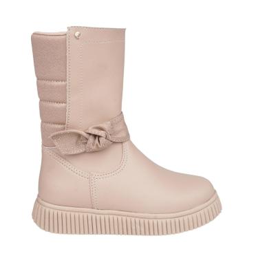 Imagem de Bota Infantil Feminina Pampili Cano Médio Candy Bege 478002-Feminino