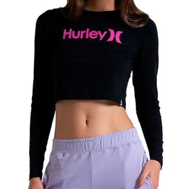 Imagem de Camiseta Cropped Hurley Colors Manga Longa Feminina-Feminino