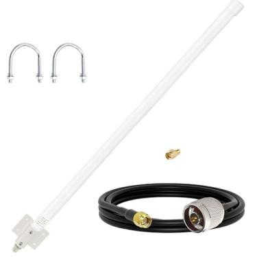 Imagem de SignalPlus Antena omnidirecional WiFi externa, banda dupla, 2,4 GHz, 5 GHz, 12 dBi, antena WiFi de longo alcance para ponto de acesso sem fio/câmera Wi-Fi/roteador sem fio, RP-SMA, SMA macho