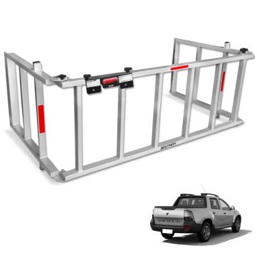 Imagem de Extensor de Caçamba Oroch 2016 a 2024 Rampa Preto Reforçado 350kg Gtnox