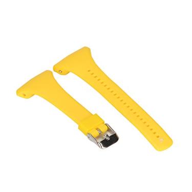 Imagem de Adequada para relógio Polar FT4 feminino e masculino, pulseiras Polar FT7, pulseira de substituição de silicone ajustável elegante para monitor de frequência cardíaca Polar FT4/FT7 (amarela)