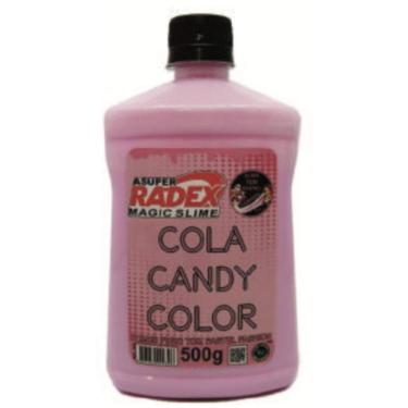 Imagem de Cola Candy Color Magic Slime Rosa Pastel Líq Radex 500 Ml