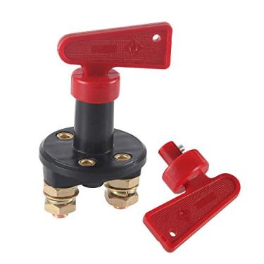 Imagem de MIDYA Interruptor mestre isolador de desconexão de bateria 12 V/24 V 200A-500 A para carro de 5 segundos com 2 chaves removíveis iate interruptor rotativo isolador master power cut out/off kill switch