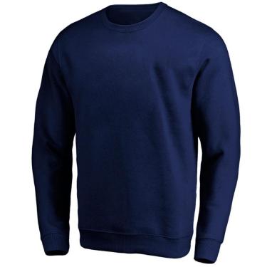 Imagem de Blusa Moletom Masculina Flanelada Gola Careca ou Redondo Lisa Básica do P ao XG-Masculino