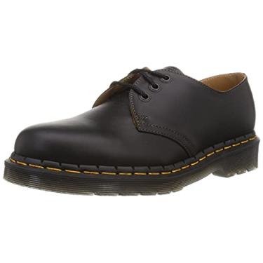 Imagem de Dr. Martens Sapato Oxford masculino com 3 olhos, Abruzzo preto + marrom, 7