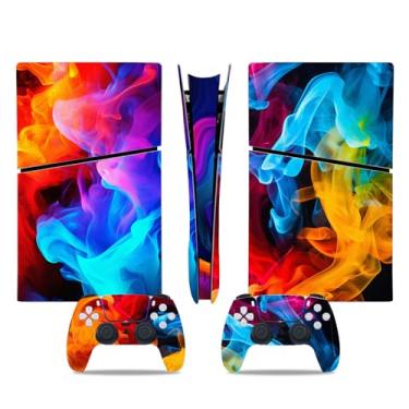 Imagem de Adesivo Skin para PS5 Slim Digital, conjunto completo de decalque de vinil para console e controle (multi)
