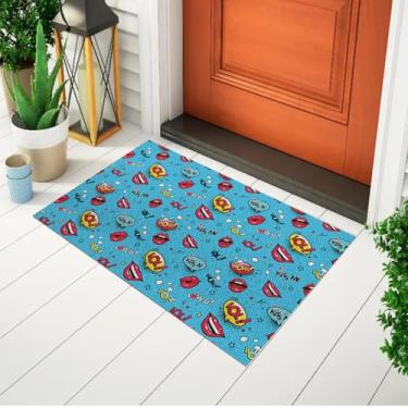 Imagem de Tapete Capacho Divertido e Criativo Para Porta Tapete Estampado Kisses Ca164