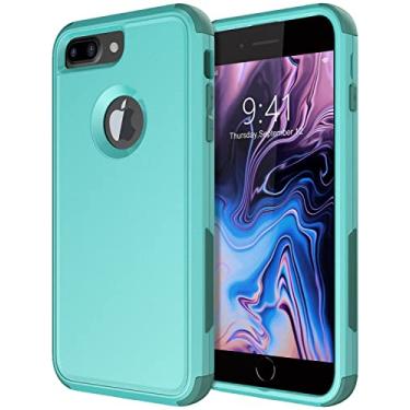 Imagem de Diverbox Capa para iPhone 8 Plus, capa para iPhone 7 Plus [à prova de choque] [à prova de poeira], capa para celular com proteção resistente para Apple iPhone 8 Plus e 7 Plus (azul-petróleo)