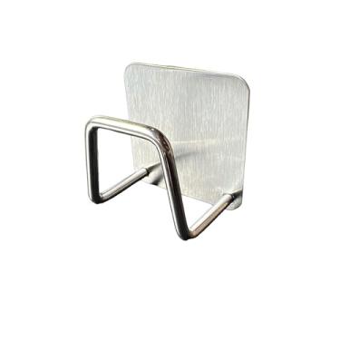 Imagem de Gancho Adesivo Inox - Ideal para Esponja Avental Vestuário, Utensílios De Cozinha, Banheiro, Escritório e Garagem de Alta Fixação, Anticorrosivo Impermeável Novo