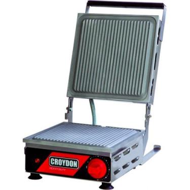 Imagem de Sanduicheira Estriada Croydon Spse Elétrica 27x27cm, 110V
