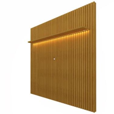 Imagem de Painel Gelius Nobre ripas autênticas largura 1,85 metros com LED para 