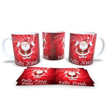 Imagem de Canecas de Porcelana Branca Personalizadas Papai Noel 3 (Mod.50)