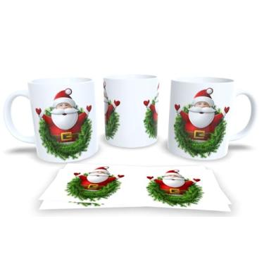 Imagem de Canecas de Porcelana Branca Personalizadas Papai Noel 4 (Mod.79)
