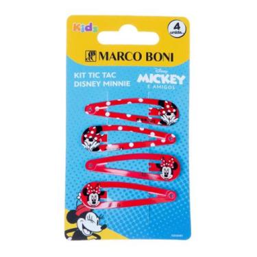 Imagem de Kit 4 Presilhas De Cabelo Tic Tac Disney Minnie Marco Boni, Vermelho