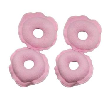 Imagem de 4 rosquinhas de amamentação - tecido absorvente e lavável - amamentaçã