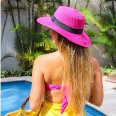Imagem de Chapéu Rosa Pink Feminino Paris de Fibra Sintética - Rei Look