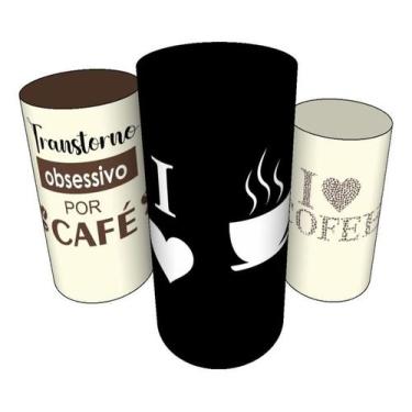 Imagem de Trio Capas De Cilindro Veste Fácil C/ Elástico Café - Fadrix