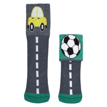 Imagem de Meia 3/4 Cano Alto Dupla Carro/Bola Infantil e Adulto - Miimos, P