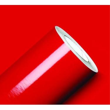 Imagem de Adesivo Vinil Envelopamento Móveis Vidro Fogão Vermelho Vivo 7,5m X 50