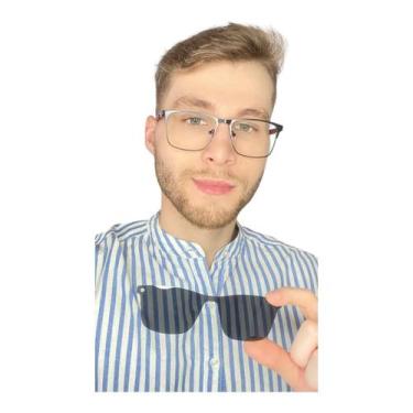 Imagem de Armação Óculos De Grau Masculino Oliver 2 em 1 Clipon Vermelho - Palas