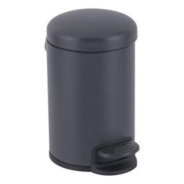 Imagem de Lixeira De Piso 3 Litros Aco 28x16x16cm Cinza - Banheiro - Sensea, Cin
