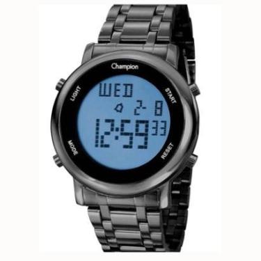 Imagem de Relógio Digital Champion  A Prova D'água  Preto Mascara Negra Redondo-Unissex