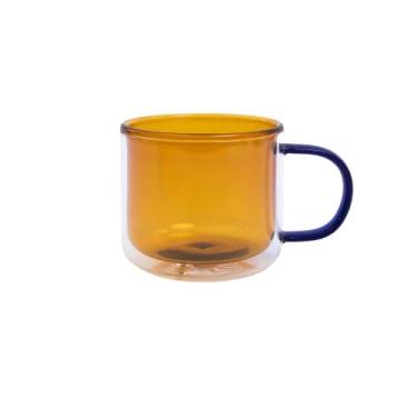 Imagem de Caneca Dueto Dupla Vidro 250Ml Âmbar - Geral