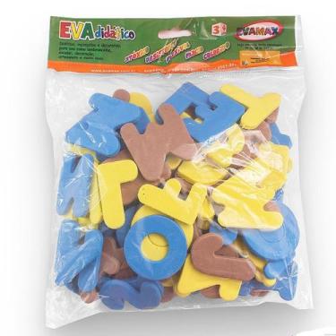 Imagem de EVA Didático 5x4cmx5mm ABC + Vogais Grande Bastão 93 Peças - Evamax, C