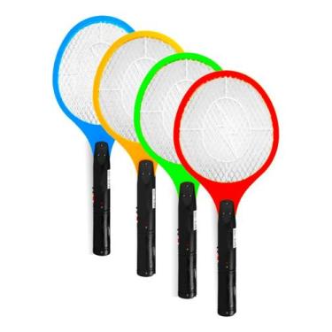 Imagem de Raquete Elétrica Mata Insetos Mosquitos Moscas Dengue Pernilongos Bivo