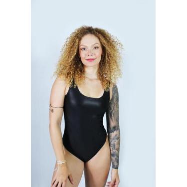 Imagem de Maiô Feminino Moda Praia Natação Cirrê Premium Liso - RAVEUP , M, Pret