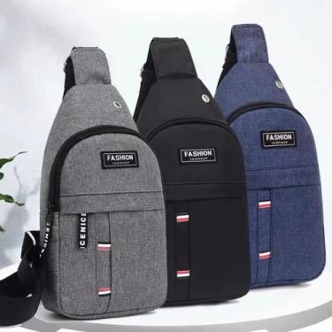 Imagem de Mochila Bolsa Pochete Bolsinha Transversal Moto Camping Com Sáida para