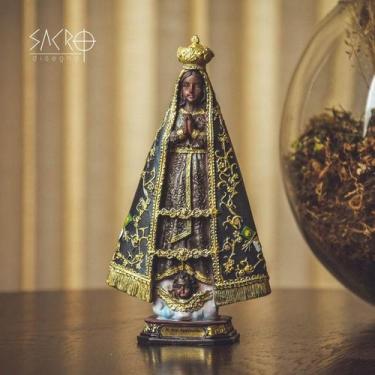 Imagem de Imagem Resina Nossa Senhora Aparecida Importada 20cm - Sacro