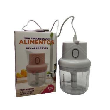 Imagem de Processador De Alimentos 250ml Recarregável C/ Cabo USB - facilite.ud,
