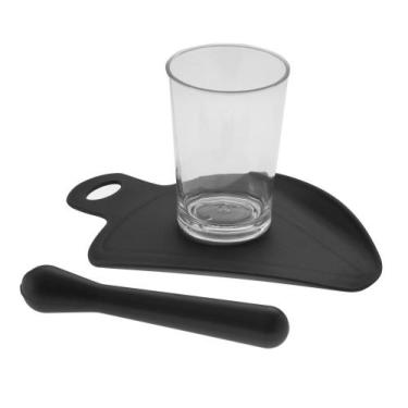 Imagem de Conjunto Completo Para Preparar Caipirinha Caipira 3 Peças Tábua Pilão