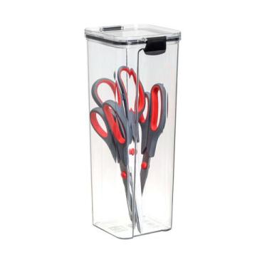 Imagem de Pote Organizador Empilhável Hermético Slim 2,2 Litros Trava - Plasnort