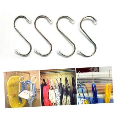 Imagem de Kit 40 Ganchos S Organizador em Aço Cabide Silicone Atacado - Ami