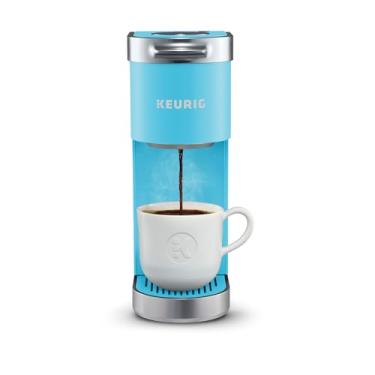 Imagem de Keurig Máquina de café K-Mini Plus, cervejeiro de café de cápsula K-Cup, vem com tamanho de bebida de 6 a 350 ml, armazenamento de cápsulas K-Cup e caneca de viagem, água fria