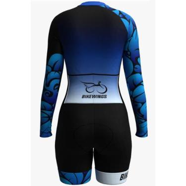 Imagem de Macaquinho Ciclismo Bikewings Azul Profundo, GG