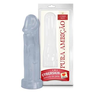 Imagem de Capa peniana  extensora em cyber skin incolor - 19 x 5  cm - SEXY FANT