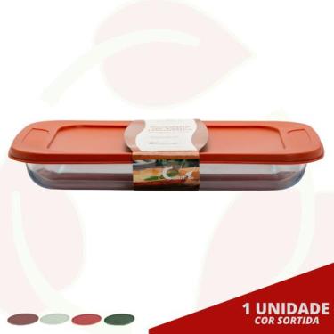 Imagem de Assadeira 2,2L Retangular Vidro Temperado Doces Bombom Pudim 1UNID - C