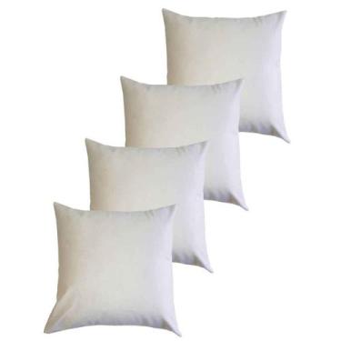 Imagem de Kit 4 Capas Para Almofada 45 cm x 45 cm - Casa Chick, Suede Bege