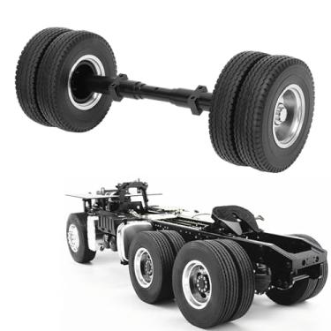 Imagem de Pneu de Eixo Traseiro RC para Reboque de Trator 1/14 para Modificação DIY de Roda de Reboque Não Motorizada 1/10, Padrão Ondulado, Peça Sobressalente de Atualização
