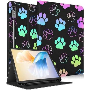Imagem de LISEVO Capa para Lenovo P12, para Lenovo Xiaoxin Pad Pro 12,7 polegadas, capa fólio feminina fofa Kawaii com suporte para lápis, design semanal/sono automático para Lenovo Tab P12 12,7 polegadas 2023,