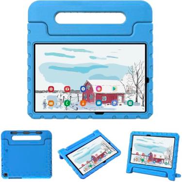 Imagem de SIMPLEWAY Capa para Galaxy Tab S6 Lite 10,4 polegadas versão 2020/2022, capa infantil para Samsung Galaxy Tab S6 Lite (SM-P610/P615, SM-P613/SM-P619) com alça dobrável leve à prova de choque