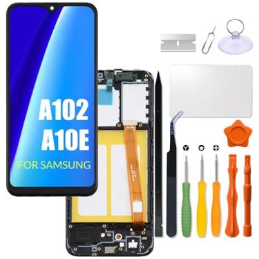 Imagem de Tela LCD de substituição para Samsung Galaxy A10e com moldura para Samsung A102 A102D A102F A102U A102DS A102F/DS S102 S102DL Touch Screen Digitalizador Assembly Display LCD com kit de reparo (preto