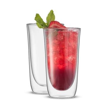 Imagem de Copos de parede duplos JoyJolt Spike, coquetéis de cerveja e coquetéis (conjunto com 2) - 340 ml