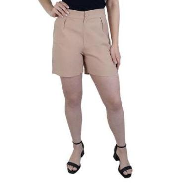 Imagem de Bermuda Feminina Amoracafé Alfaiataria Bege - A1224-Feminino