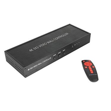 Imagem de 4K 3x3 HDMI TV Controlador de parede de vídeo Processador de costura de tela Monitor de TV Controlador de vídeo para emenda de parede Plugue EU/512(Conecte UE)